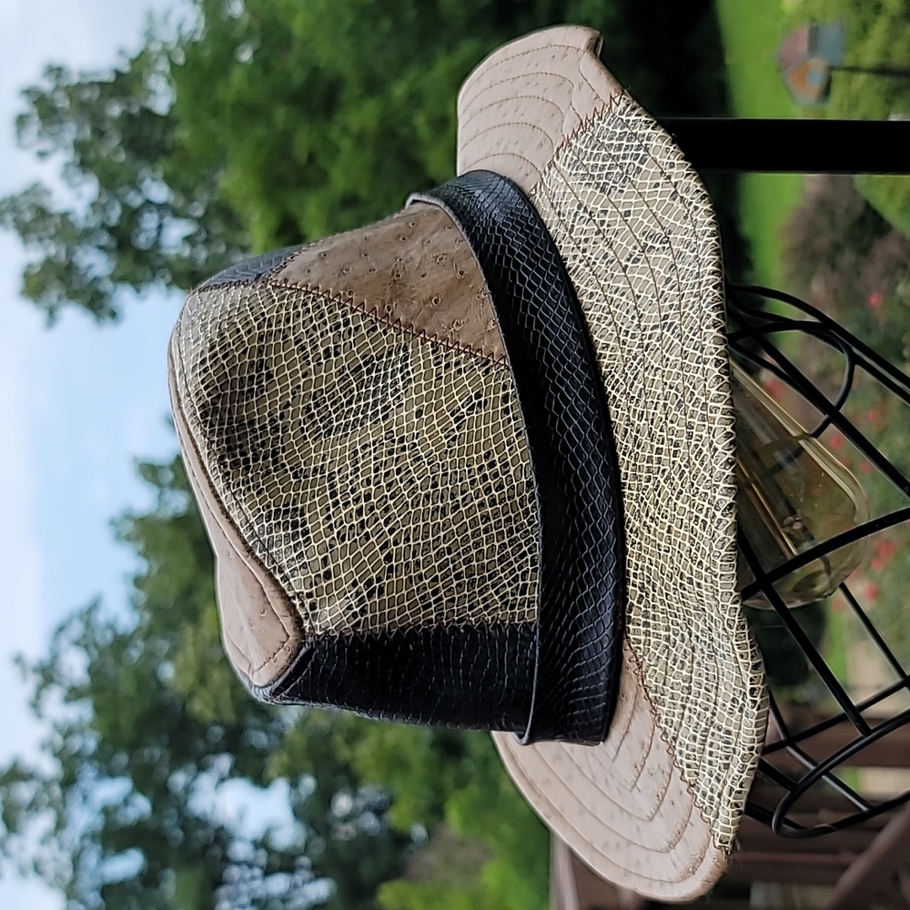 Y2K Parchwork days leather hat